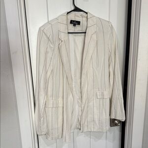 Lulu's Cream Striped Blazer